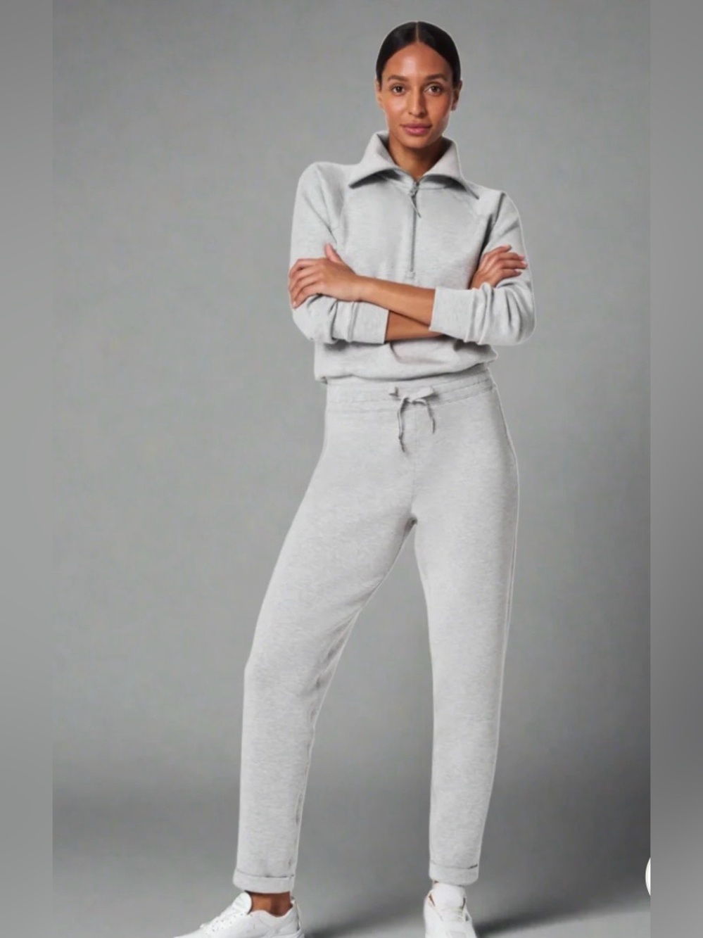 Spanx AirEssentials Tapered Pant Joggers, Heather Gray, Large